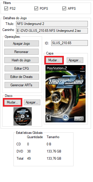 Mudar Capa Manualmente